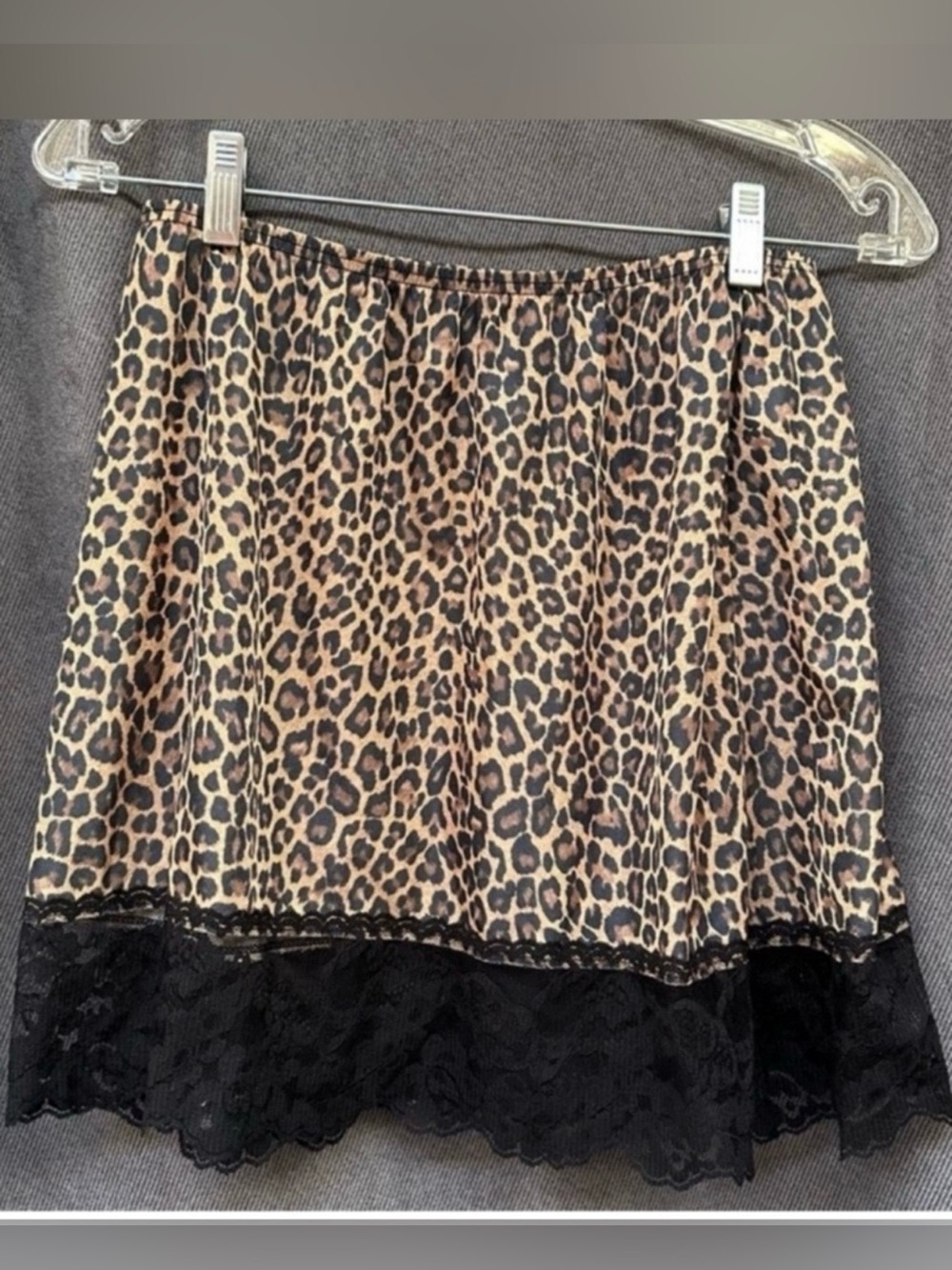 Vintage Leopard Half Slip W/ Lace Lingerie Women’s Vassarette - Picture 1 of 3